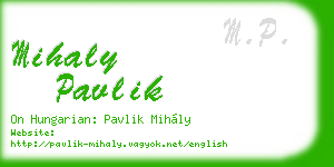 mihaly pavlik business card